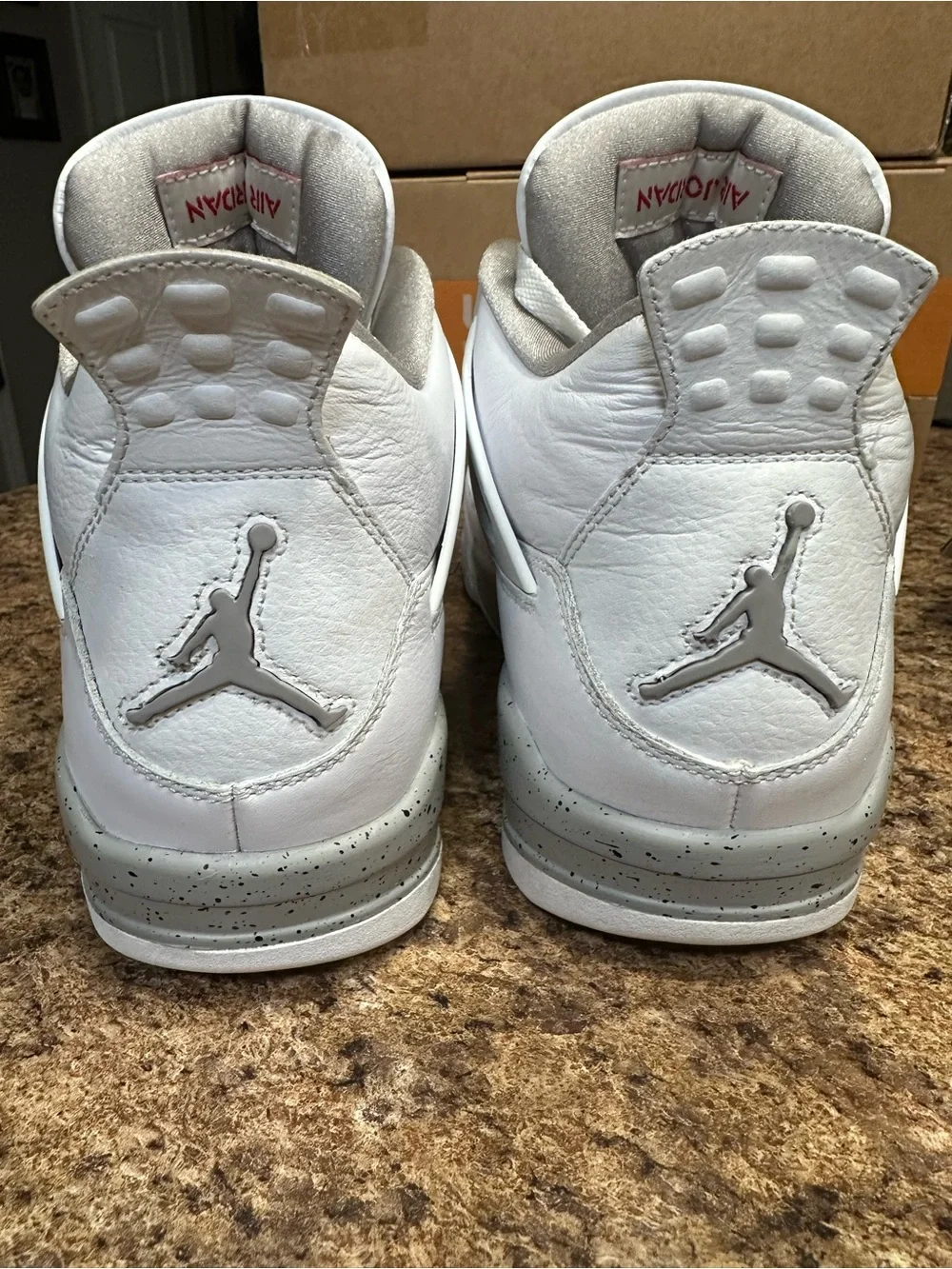 Jordan 4 Retro Mens White Oreo Shoes 10